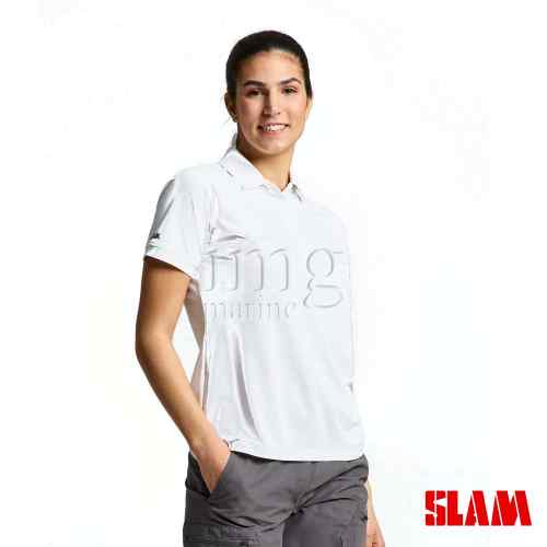 Polo Tech Pique Slam Donna Bianco