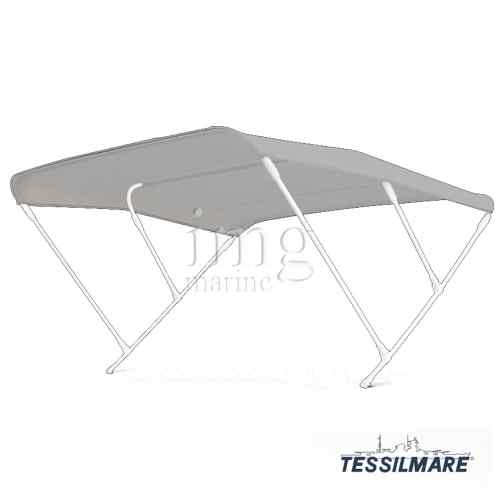 Tendalino 3 archi H140 Grigio Tessilmare Bimini