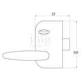 Serratura Inox Privacy Door 16mm misure