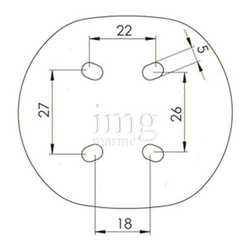 Fanali (R.I.Na.) LED Flat Inox attacchi