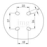Fanali (R.I.Na.) LED Flat Inox attacchi