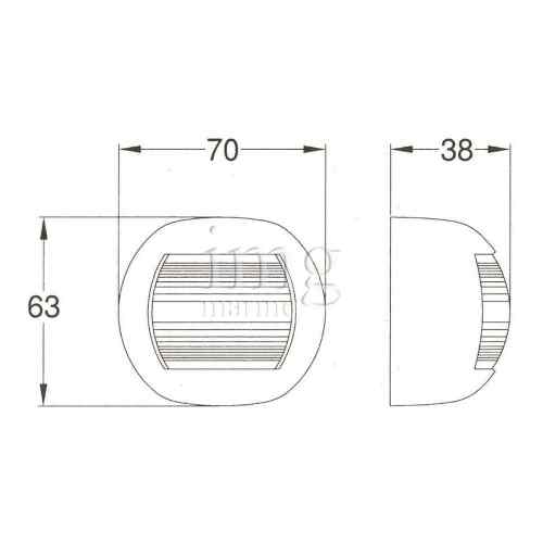 Fanali (R.I.Na.) LED Flat Inox misure