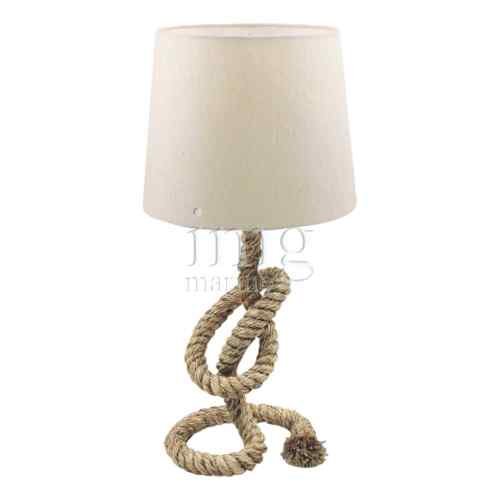 Lampada da tavolo con supporto in canapa H 58