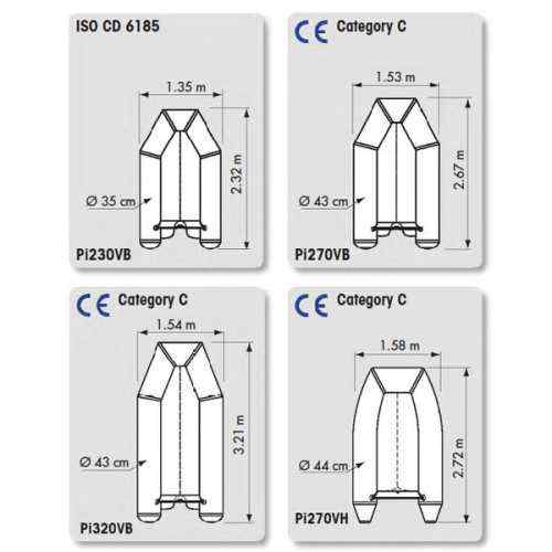Tender Fun Plastimo con pagliolo gonfiabile, Battello in PVC 110 decidex