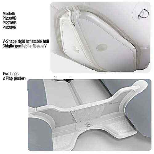 Battello Fun Plastimo con carena gonfiabile, Tender in PVC 110 decidex