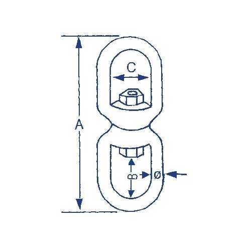 Girella occhio / occhio in acciaio inox AISI 316 misure