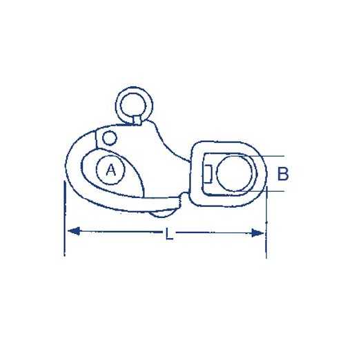 Moschettone a scatto ad occhio girevole misure