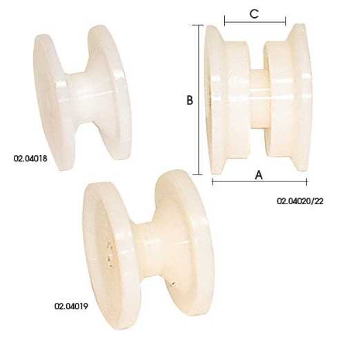 Rullo puleggia in nylon misure
