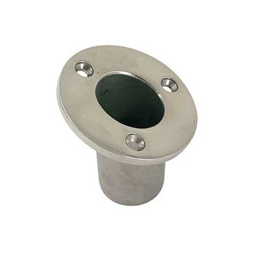 Base inox da incasso per asta portabandiera