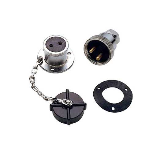 Spina e presa stagna cromata