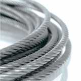 particolare cavo in acciaio inox AISI 316 a 49 fili