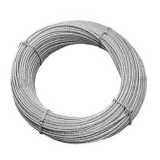 particolare cavo in acciaio inox AISI 316 a 49 fili