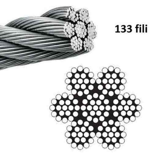 cavo in acciaio inox AISI 316 a 133 fili