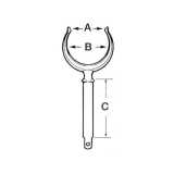 Scalmiera in ottone cromato misure