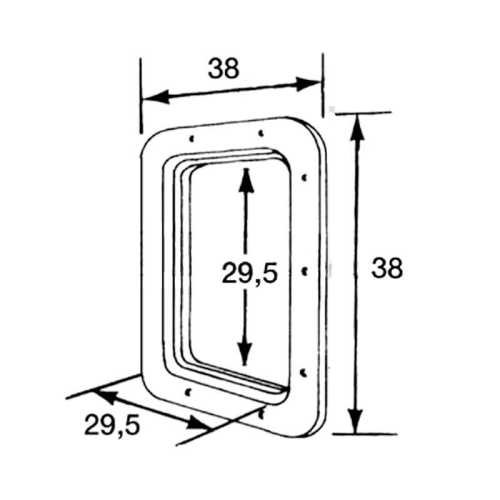 Sportellio stagno serie QUADRA misure