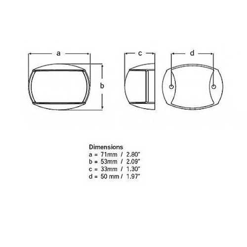Fanali di navigazione NaviLED COMPACT B Hella Marine 50m