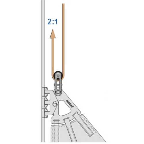 Bozzello per drizza randa 2:1
