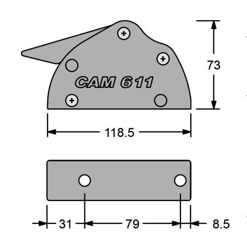 Stopper V-Cam 611 Antal con camma a "V"