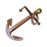 Ancora ammiragliato in legno piccola