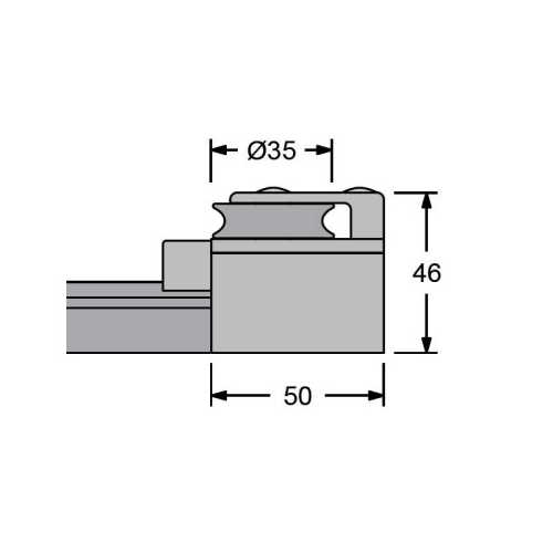 Terminale con 1 puleggia serie 100 Antal