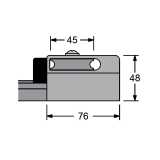 Terminale con 1 puleggia sper rotaia 31x21 Antal - Misure