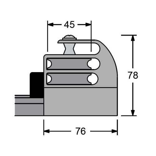 Terminale con 2 pulegge e arricavo serie 110 Antal