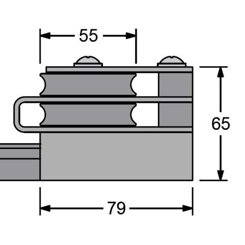 Terminale con 2 puleggee e arricavo serie 190 Antal