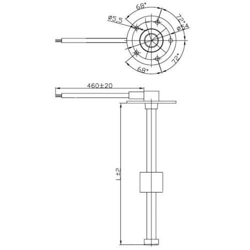 Sensore di livello Acqua e Carburante 240-33 Wema