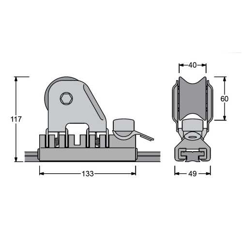 Misure Carrello genoa serie 32x6 133 Antal