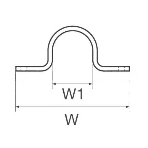 Ponticello inox stampato base larga