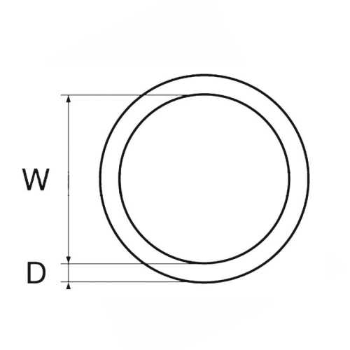 Anello tondo Ø 8 mm in acciaio Inox