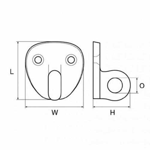 Gancetto chiuso triangolare