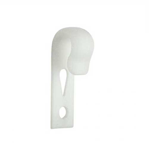 Gancio piatto parabordo per battagliola con tubo