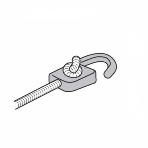 Gancio per elastici in Nylon