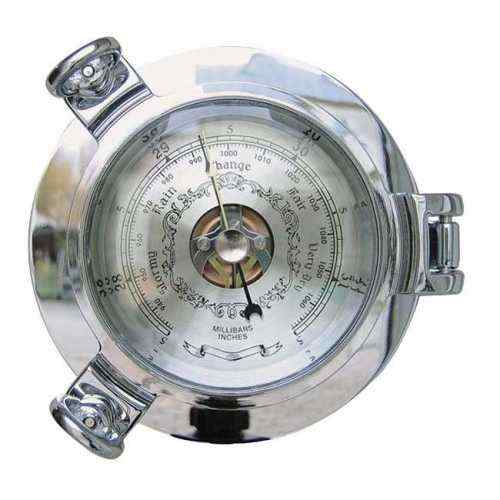 Barometro da parete in ottone cromato