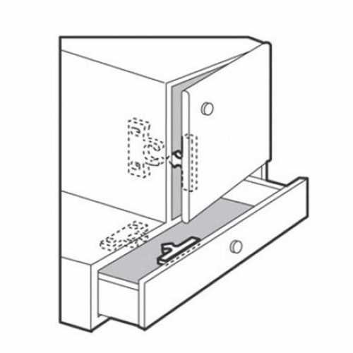 Blocco di arresto a spinta per cassetti e antine