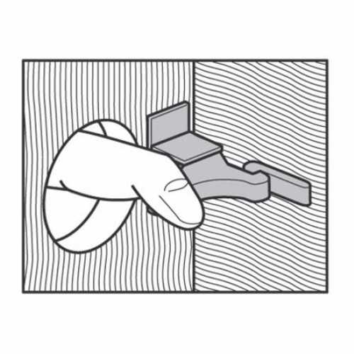 Chiusura a dente in ottone per portelli e antine