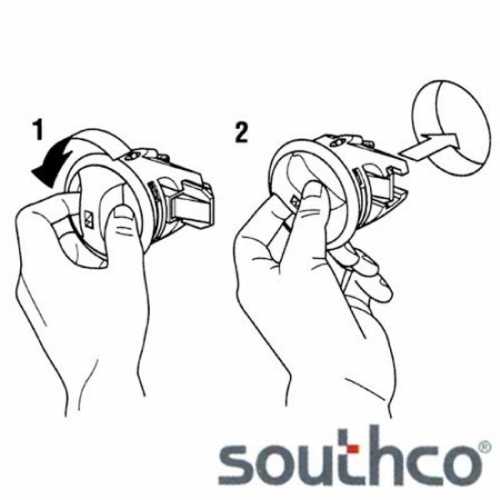 Chiusura a spinta Southco Novibra disegno