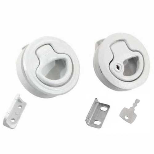 Chiusura a spinta in resina rinforzata per portelli e paglioli