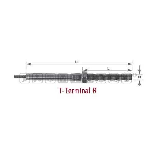 Tenditori modulari MTM - Terminale a pressare filettatura destra