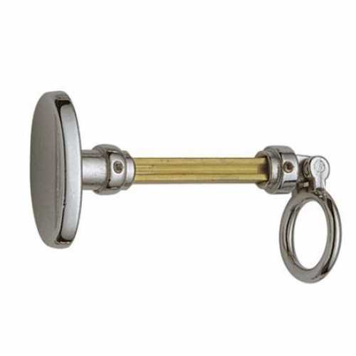 Maniglia ovale e anello in ottone cromato