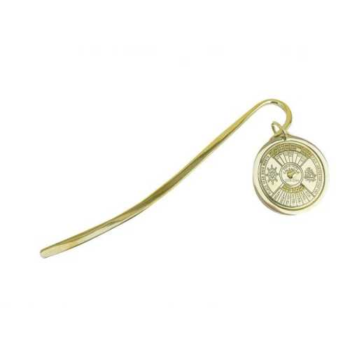 Segnalibro con calendario perpetuo in ottone