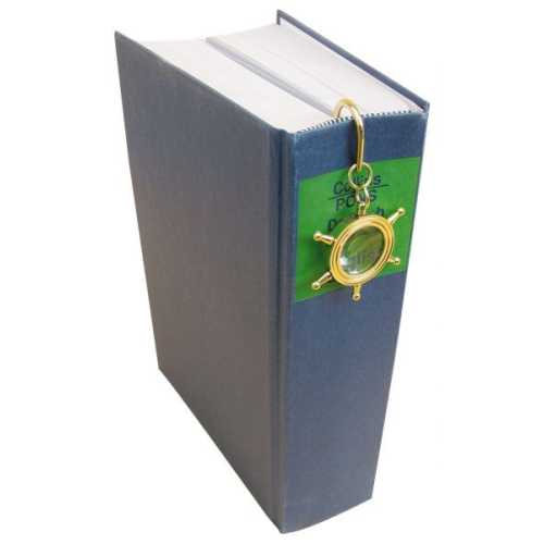 Segnalibro timone in ottone con lente esempio