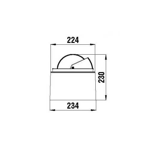 Bussola a chiesuola White Star B6W4 Riviera con rosa da 2 Gradi
