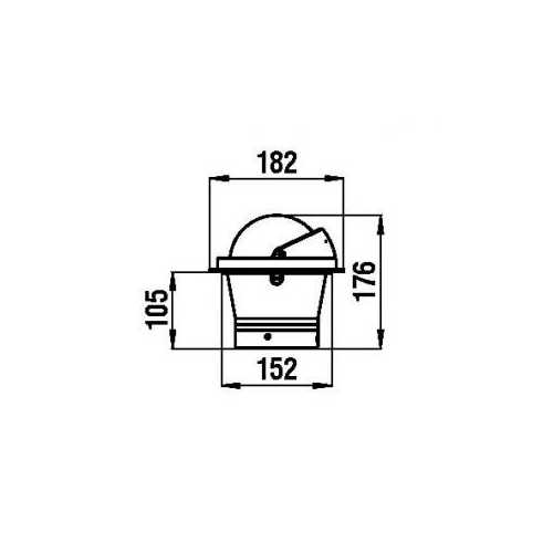 Bussola a chiesuola White Star BW2 con schermo antiriflesso e illuminazione 12V (24V a richiesta). 
