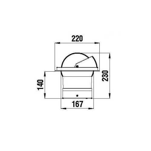 Bussola a incasso White Star B6W3 Riviera con rosa da 5 Gradi