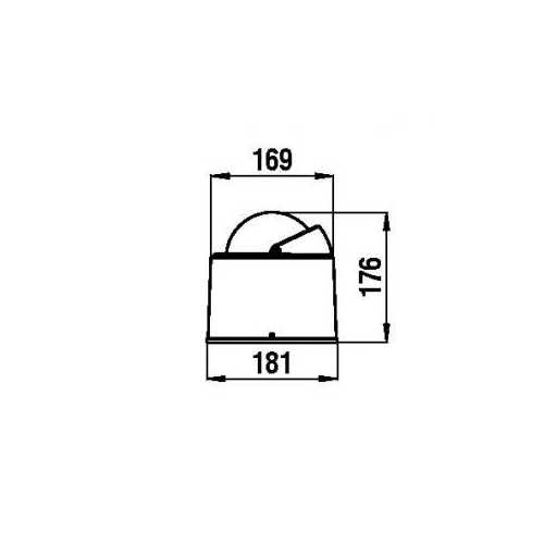 Bussola a incasso White Star BW3 con schermo antiriflesso e illuminazione 12V (24V a richiesta). 