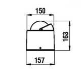 Bussola a chiesuola Urania BU4 Riviera con Rosa da 5 Gradi