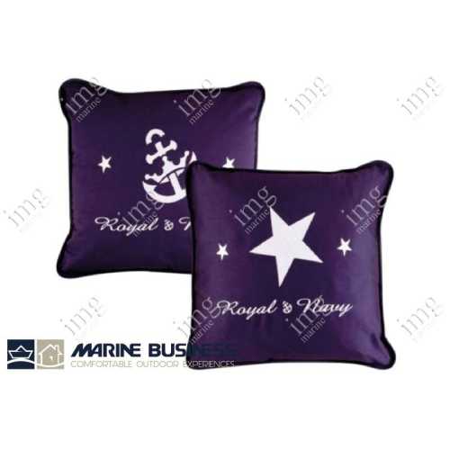 Royal Fodera ricamata per cuscino 40x40 2 pz. - Marine Business