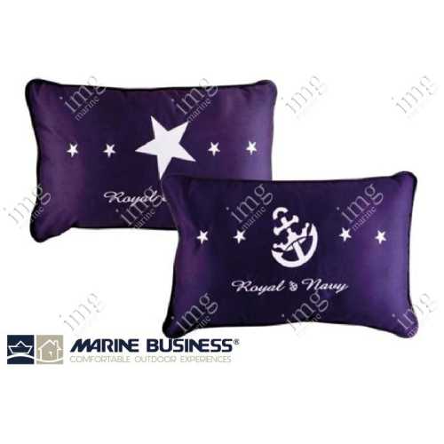 Royal cuscini ricamati 40x60 2 pz. - Marine Business
